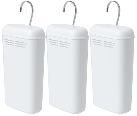 TECHZOCO Humidificador Para Radiador, humidificador universal con gancho para colgar flexible, Humidificador sostenible, apto para todos los calentadores, Plástico, Incluye ganchos, Blanco, 3 Unidades
