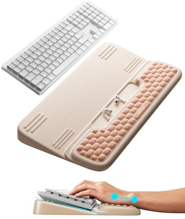VAYDEER Handgelenkauflage mit Tastaturständer, Rosa, Wolken-Design