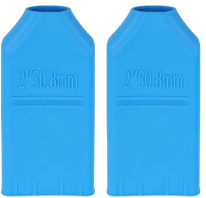 Penitue 2pcs Universal Paint Brush Covers, Durable Silicone Blue Professional Protective Covers Paintbrush Protector Sleeves for 2 Inch Bristle Protecting