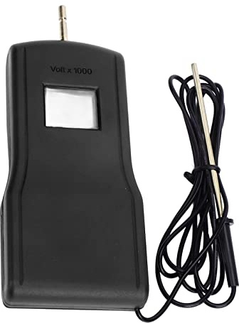 Greensen Electric Fence Voltage Tester, Digital Electric Fence Voltmeter 200-15000V LCD Display Portable Electric Fence Tester with ABS Copper Material for Farm Garden Livestock (Black)