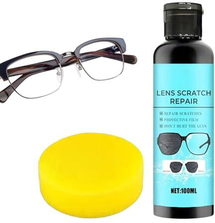 Scratch Remover for Glasses Lenses, 100 ml Lenses Repair Liquid, Compact Cleaning Fluid for Family, Friends, Couples