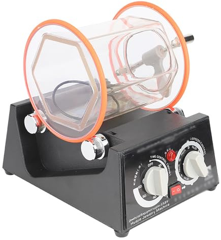 Pulidora de joyas programable con rotación bidireccional y control de velocidad para piedras, metales y monedas