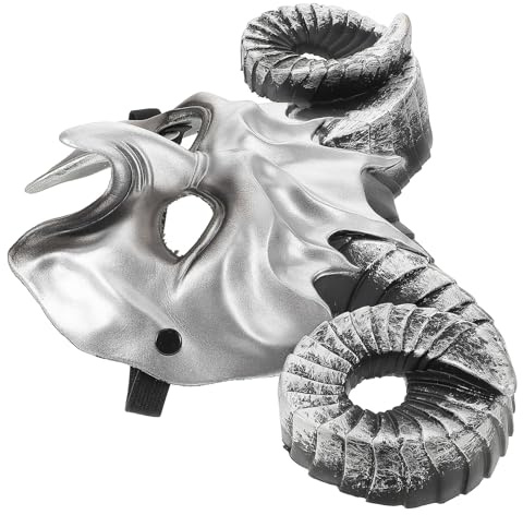 Totority Ox Horn Maske aus Kunststoff und Pu für Männer und Frauen Sichere und Realistische Cosplay Maske für Faschings und Kostümpartys