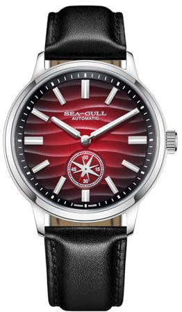 Seagull Mechanische Herrenuhren, natürliche Serie, automatische Armbanduhr, Polaris-Sub-Zifferblatt, Möwe ST17, Leuchtend, 6180
