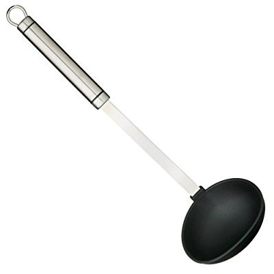 KitchenCraft Louche de Cuisine Professionnelle en Inox et Nylon, 33 cm