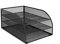 OSCO Black Wiremesh Triple Letter Tray Document Storage A4 Filing Assembled Paper Organiser Desk Tidy