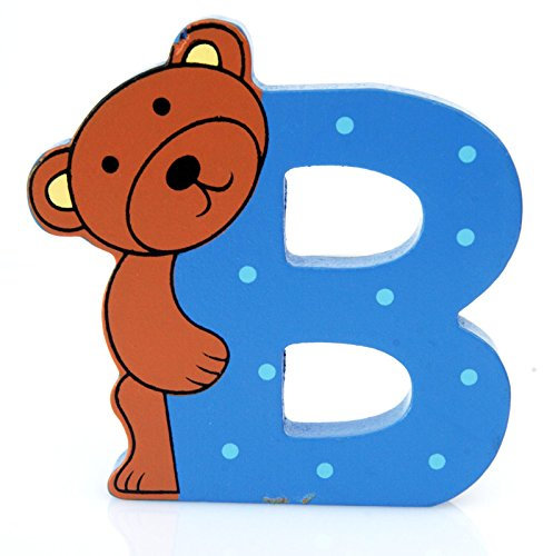 Wooden Letters by Orange Tree Toys, Letter B for Bear - Alphabet Animal Letters for Personalised Baby Name, Toy Box, Door, Wall Decorations - Animals Nursery Decor, Boys Girls Bedroom Accessories