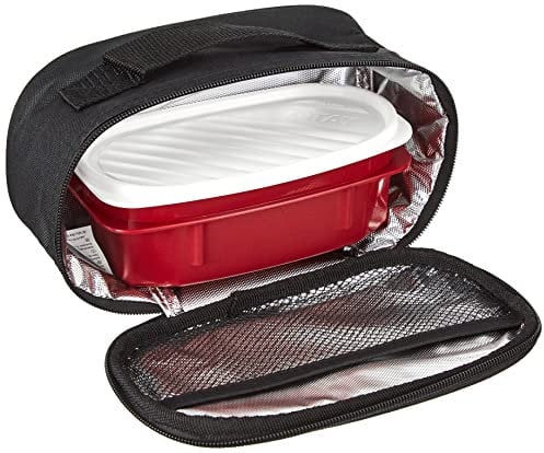 Tatay Kühltasche Klein Mini, 1,5 l Kapazität, mit 1 Frischaltendosen von 0.5L BPA frei, Schwarz. Maßnahmen 21,5 x 9 x 12 cm