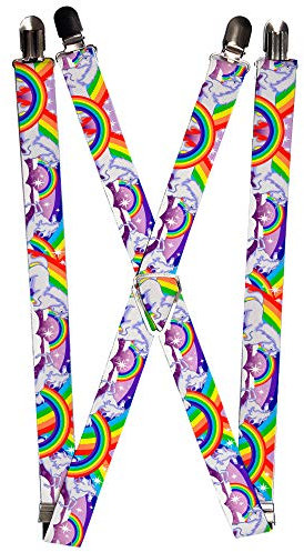 Buckle-Down Unisex-Erwachsene Suspender-Unicorns Hosentrger, Mehrfarbig, Einheitsgröße