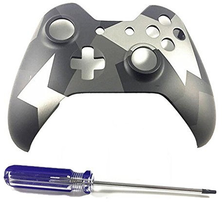 Boîtier supérieur avant Coque pour manette Xbox One – -- Camo Camouflage gris