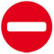 Adhésif - Sens Interdit - Diamètre 250 mm - Protection Anti-UV