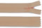Schnoschi 1 Stück 25 cm Langer Spiralreißverschluss, nahtverdeckt, Nicht teilbar, beige, 3mm Laufschiene, Reißverschluss