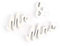 Deko Tisch Streu aus Holz in Weiss Mrs & Mr