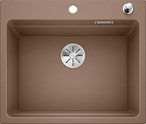 BLANCO ETAGON 6 – Fregadero de Granito para Armarios Bajos de 60 cm de Ancho – De SILGRANIT – Marrón – 524537