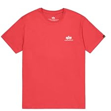 Alpha Industries Basic T Small Logo T-Shirt for Men Speed Red