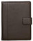 Porte Documents A4 100% Cuir Véritable Pleine Fleur Martelé - Conferencier Fabriqué à la Main par des Artisans Experts - Spacieux, pour une Réunion ou en Cours, avec Fermeture Magnétique - Marron