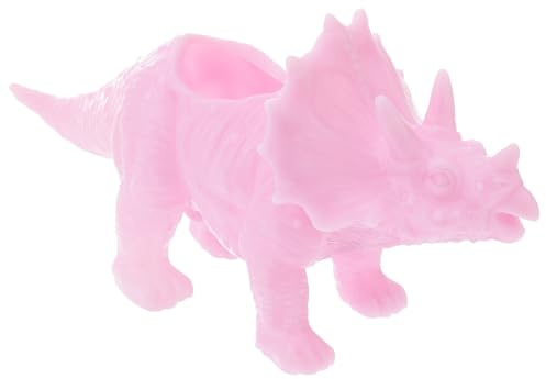 Yardwe Dinosaurier-Sukkulenten-Vase, kreativer Blumentopf, Bonsai-Behälter, Gartenpflanzer, für Zuhause, Büro, Schreibtisch-Dekoration (rosa)