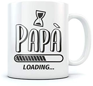 Tazze regalo per Festa del Papà - Regalo per il futuro padre Tazza in ceramica 11 Oz. Bianco