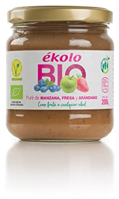 EKOLO Puré De Fruta Manzana - Fresa, Arándano, Bio 1350 ml