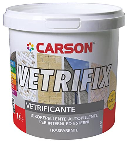 Colorificio Carson Vetrifix Vetrificante Idrorepellente Autopulente Per Interni Ed Esterni Lucidante Protettivo (2,5 Lt, Lucido)