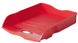 HAN Briefablage Re-Loop, 6 STÜCK, 100% Recycled, Dokumentenablage, Briefkorb, Briefhalter, Papierablage, bis Format DIN A4/C4 Unterlagen, 10298-917, rot