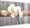 Runa Art Bild Blumen Orchidee Modern Wandbilder Wohnzimmer 1 Teilig - Made In Germany - Abstrakt Grau Beige Flur 204615a