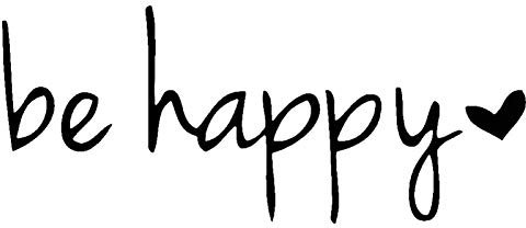 Auto-Aufkleber, Aufschrift Be Happy, reflektierend, Schwarz