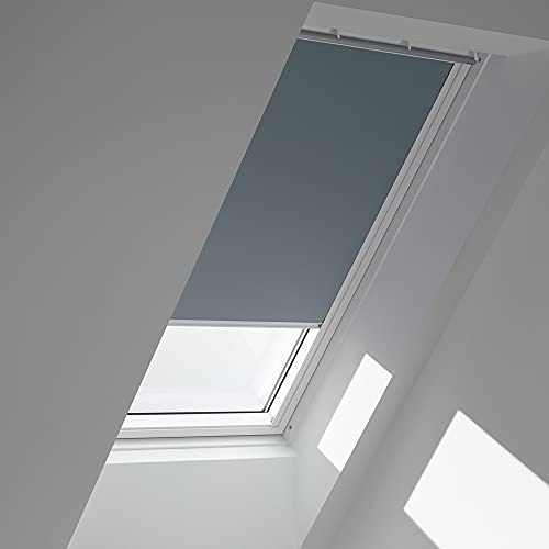 VELUX Original Verdunkelungsrollo (DKL), Silberne Seitenschienen, Y65, Blaugrau // DKL Y65 4581S