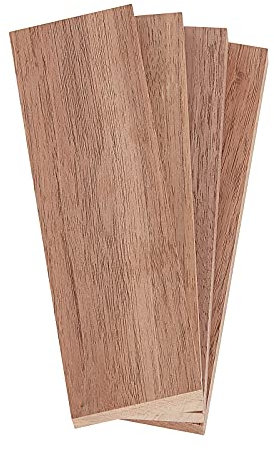 SUPERFINDINGS 4 Stücke Holzschnitzblöcke Schwarzem Walnussholz DIY Holzschnitzerei verdicktes Holzmaterial Exotische Holz Messergriff für Bastelprojekte Messerherstellung Malerei,12.1x4.1x1.1cm