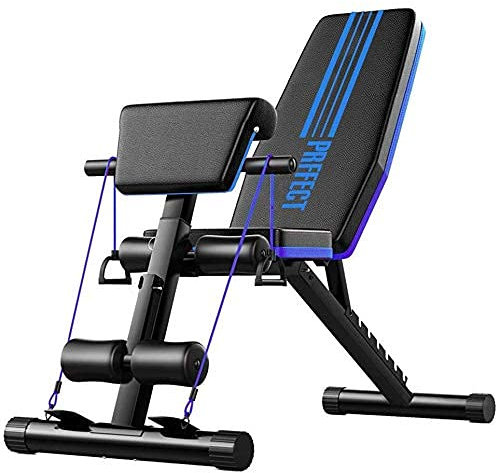 FZYE Verstellbare Hantelbank Faltbare Trainingsbank, 4 in 1 Faltbare Sit-Up-Bank mit Neigungsneigung Flache Bank für Home Gym Gewichtheben und Krafttraining