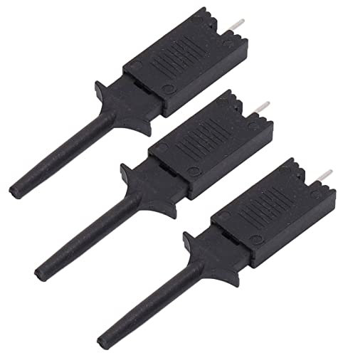 Hyuduo 10Pcs Mini Grabber,Test Hook Clips Smd Ic Mini Jumper Probe Test Hook Grabber Clips, For Logic Analyzer Electronic Experiment Multimeter,Logic Analyzer