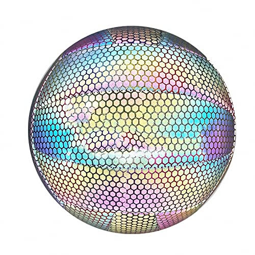 MAOTN Größe 5 leuchtender Volleyball mit pumpe, reflektierendes, lichtemittierendes Volleyball trainieren,Ball fluoreszierendem nachtball Spielen, feiertagsgeburtstagsgeschenk,Style,Number 5