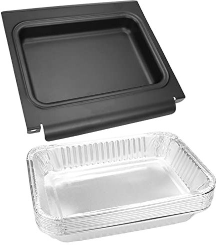 Grease Catcher with 10 Pack Aluminum Grease Cup Liners for Weber Spirit/Spirit II 200/300 Genesis and Genesis II LX200/300 Series Grill, Replacement Part Drip Pan for Weber Traveler 67047 83156 6415