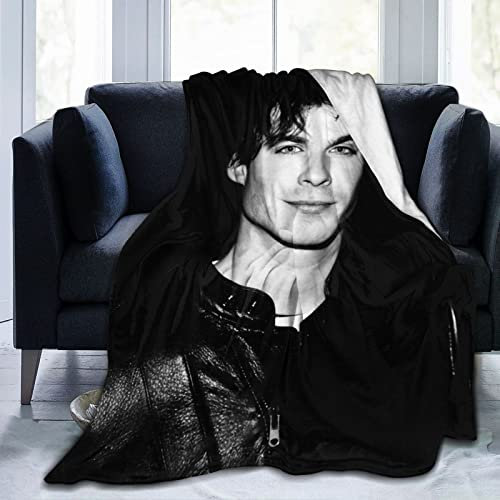 Ian Actor Somerhalder Fleecedecke, Damon Salvatore, leicht, superweich, gemütlich, Luxus-Bettdecke, Mikrofaser