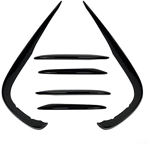SPORTARC Für Mercedes Benz E-Klasse W213 Auto Frontstoßstange Lippe Splitter Nebelscheinwerfer Verkleidung Schwarz Set