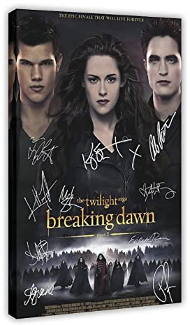 The Cast of The Twilight Movies Signierte Poster, 5 Leinwandposter, Schlafzimmer, Dekoration, Sport, Landschaft, Büro, Raumdekoration, Geschenk, Rahmen-Stil, 30 x 45 cm