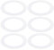 PATIKIL Goof Rings Inner Diameter 3.97, Outer Diameter 5.51, 6 Pcs Metal Goof Rings Cover Recessed Light Trim for Ceiling Wall Fixtures Can Lighting Down Light LED, Matte Finish White