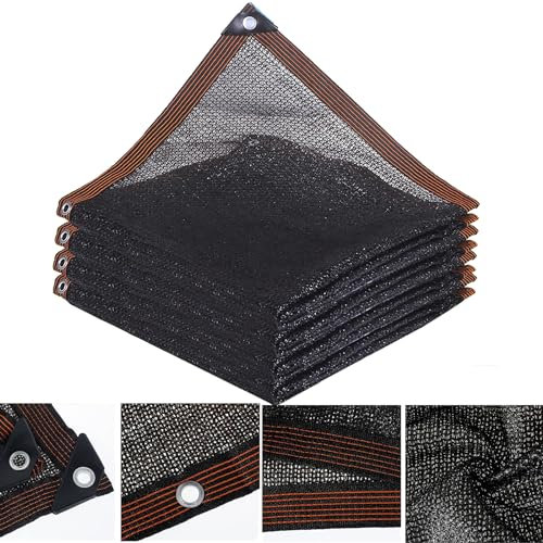 MQXYLF Rete Ombreggiante 5x5 Metri,Telo Telone Recinzioni Giardino,Anti-UV 60%-65%,Balconi Rete Ombra Privacy Frangivita Frangisole,per Terrazzo Balcone Giardino Piscina e Serre