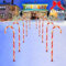 Zuckerstangen Lichterkette Außen Dekorationen,10 Stück Weihnachten LED Zuckerstange Beleuchtete Zuckerstangen Lichter Weihnachtsweg Marker, Weihnachtssbeleuchtung für Garten Weihnachtsdeko Außen