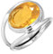 925 Sterling Silber Ring Citrin Quarz Handgemacht Schmuck Größe 70 (22.3) (99117_CIT_R132)