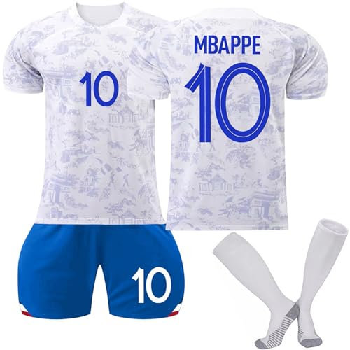 Umiquansome Maillot Enfant de Fussball Soccer Jersey 23/24 Maillot Foot T-Shirt et Short Adultes et Enfants Maillot de Football Garçon Vêtements de Football Extérieur avec Chaussette Ensemble