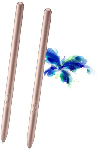 Galaxy Tab S7 Lot de 2 stylets de rechange pour Samsung S Pen EJ-PT870 pour Samsung Galaxy Tab S7/S7+, stylet de rechange + pointes/plumes (bronze mystique)