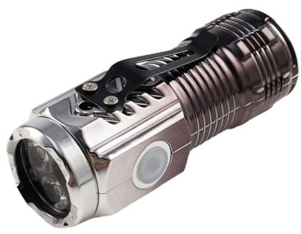 Mini linterna monstruo de tres ojos recargable por USB, luz de flash de alto lúmenes, impermeable, linterna de mano