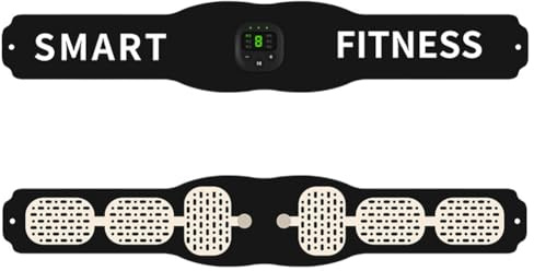 Fiorky EMS Muscle Stimulator, Abs Abdominal Trainer Toning Belt, ABS Belt Toning Gym Workout Machine For Men & Women, USB Recharge Body Belly Weight Loss Home Gym Fitness Equiment