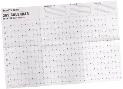 EXCEART 1 Stück 2021 Englischer Zeitplan Jahreswandplaner 2021 Zeitplan Wandkalender Stendig Kalender Englischer Jahresplan Adviento-kalender Auf Papier Weiß Hängendes Papier Schreibtisch