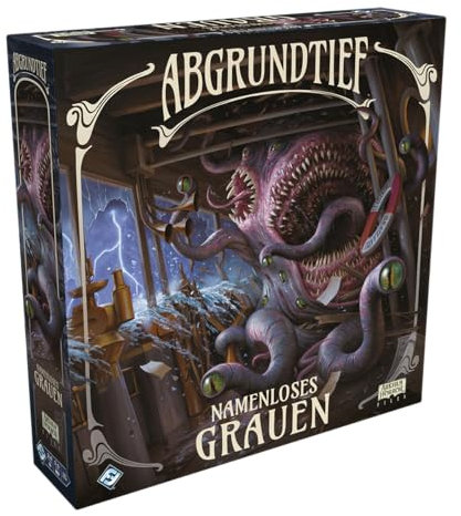 Fantasy Flight Games, Abgrundtief – Namenloses Grauen, Erweiterung, Expertenspiel, Strategiespiel, 3-6 Spieler, Ab 14+ Jahren, 120-240 Minuten, Deutsch, Mehrfarbig, Bunt