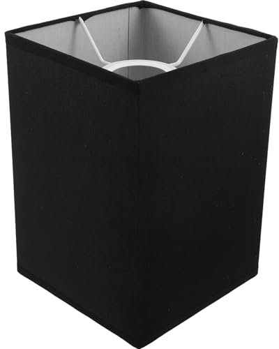 HOLIDYOYO Quadratische Pendellampenschirme Moderne Tischlampenabdeckung Schwarz Einfach Zu Installierende Lampenschirme