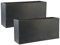 IDEALIST Set of 2 85cm Large Trough | Dark Grey Reinforced Stone Rectangle Plant Pot | Garden Planters with Drainage Holes L85 W26 H41 cm, 60 litres