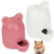 PRITOK 2 Stück Keramik Trinkflasche: Kleines Wasserspender Keramik, Vertikal Trinkflasche für Hamster Nagertränke, Chinchillas, Meerschweinchen, Vögel (Weiß+Rosa)
