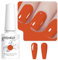 Vishine Orange Nail Polish, 8ml Rust Orange Color High Gloss Soak Off U V Gel Nail Polish for French Nail Manicure Salon DIY L264
